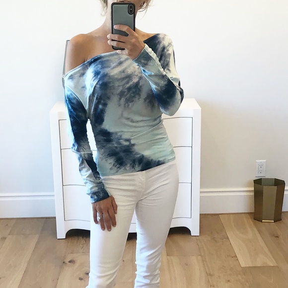 NEWPORT Blue Tie Dye Off Shoulder Top - Picture 3 of 11